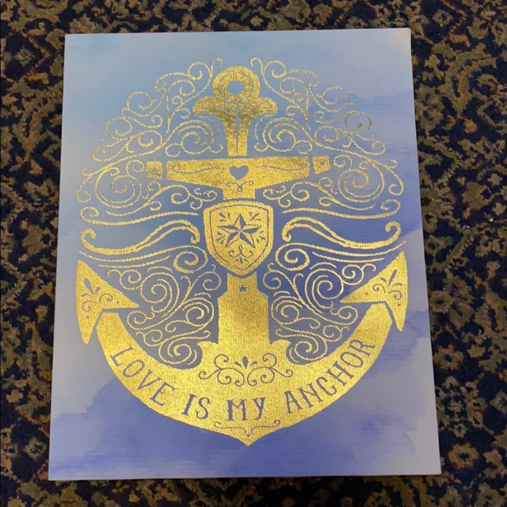 Love is My Anchor Canvas Sign